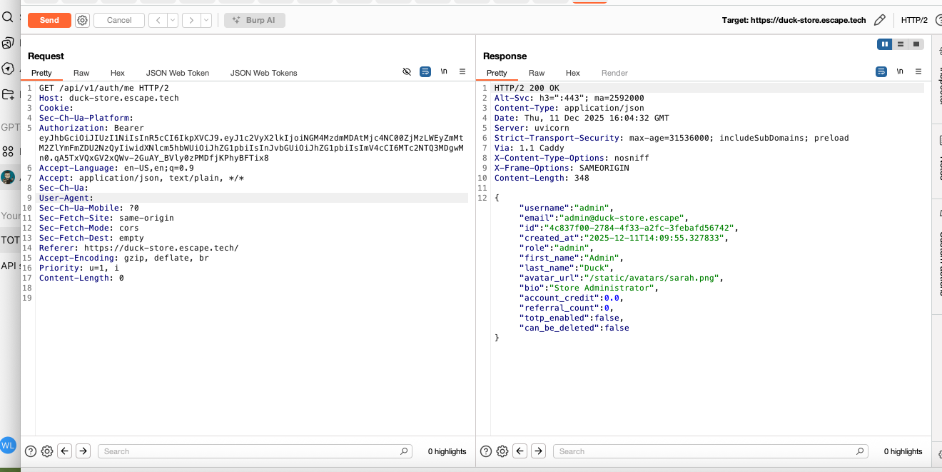 burpsuite screenshot