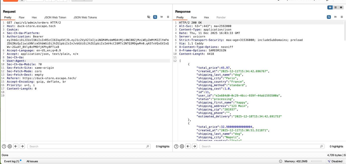 burpsuite screenshot