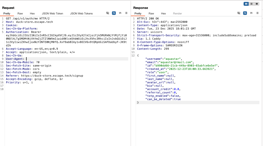 burpsuite screenshot