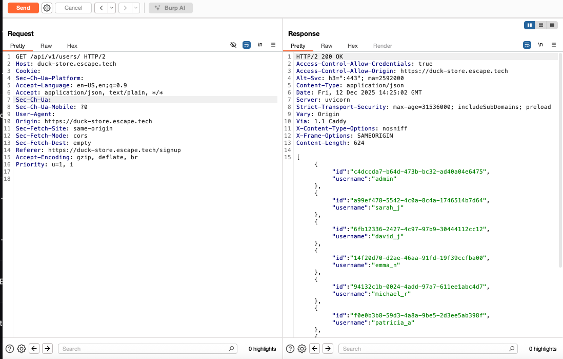 burpsuite screenshot
